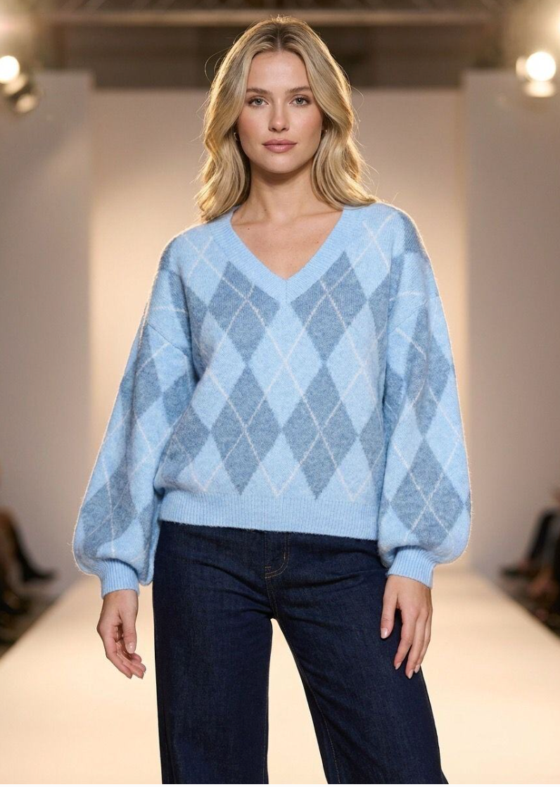 Neulepaita vaaleansininen