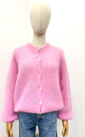 Mohairneuletakki pinkki