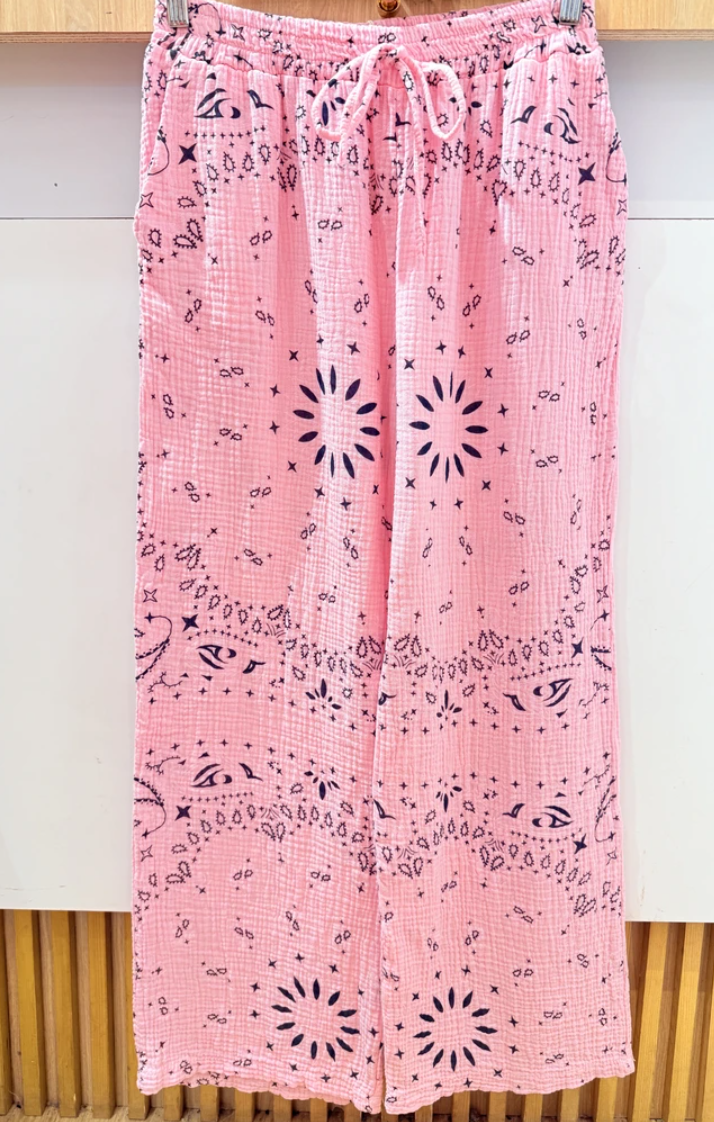 Bandanahousut pinkki