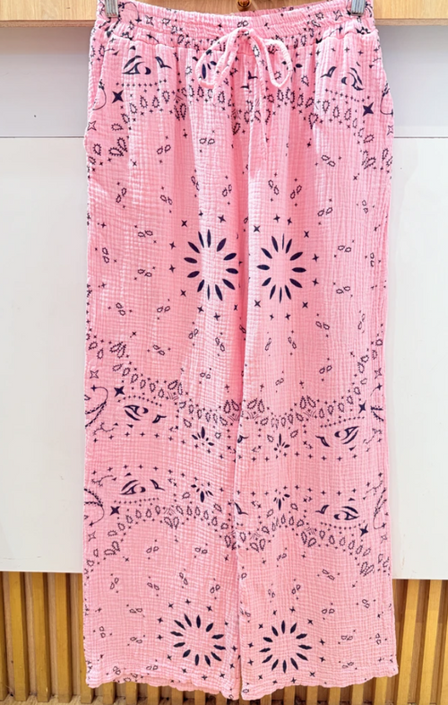 Bandanahousut pinkki
