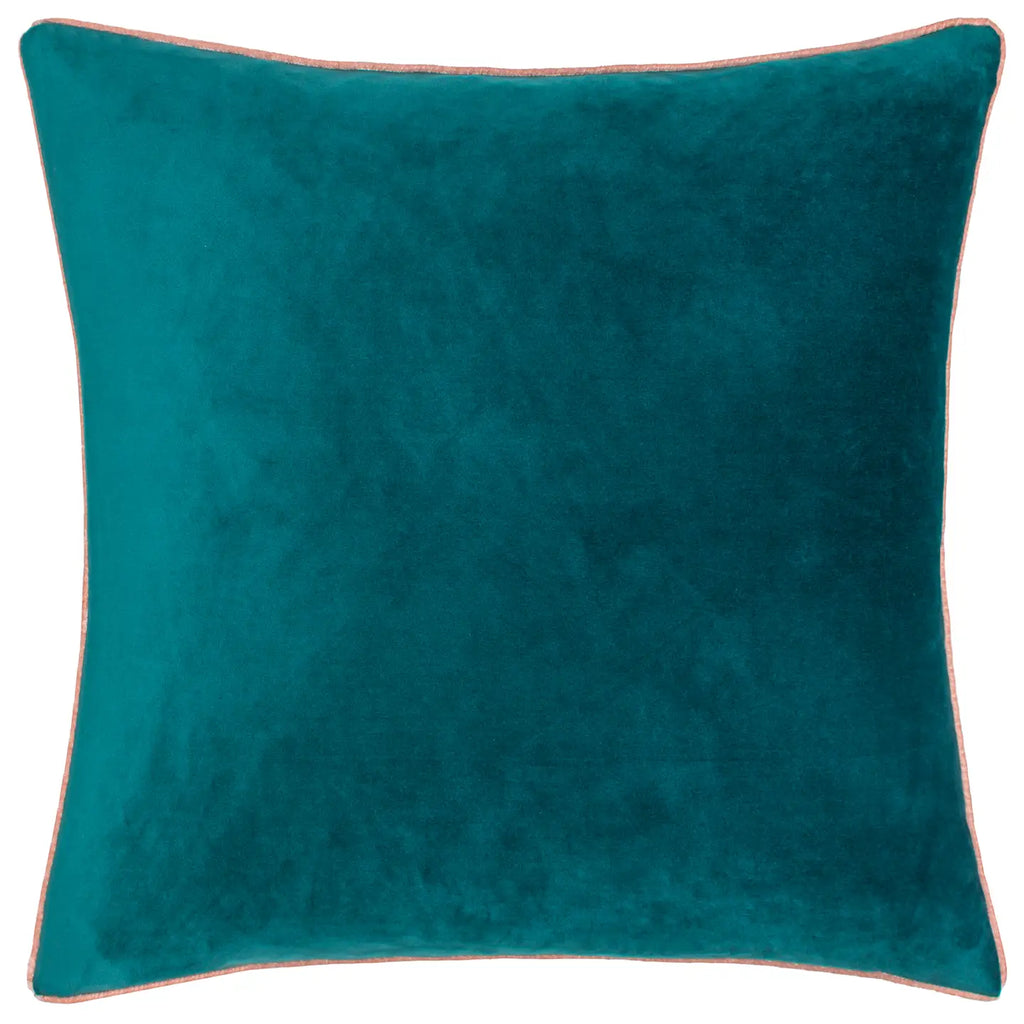 Tyynynpäällinen turkoosi sametti 45 x 45
